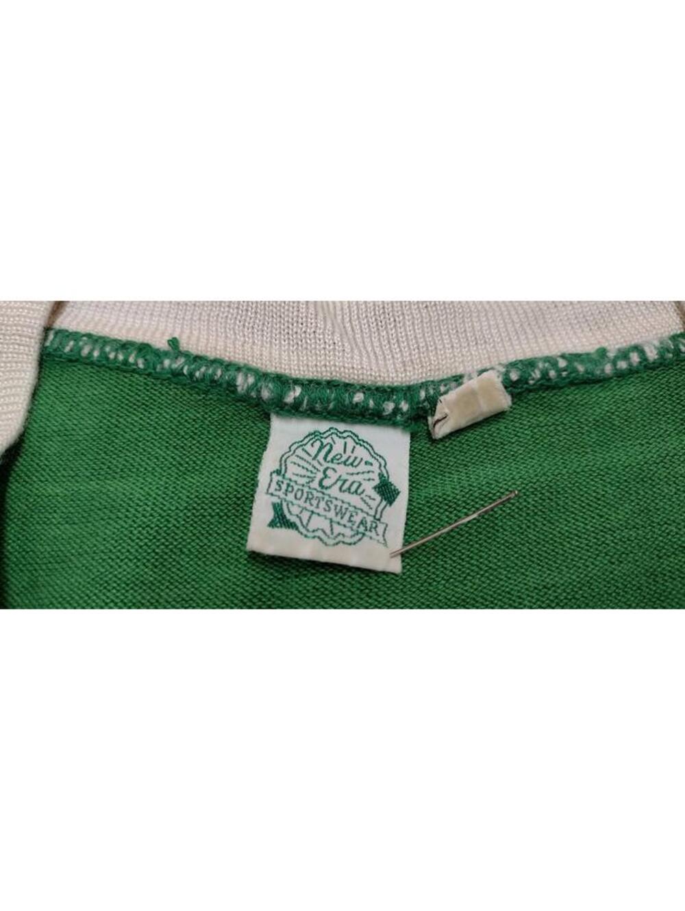 1940s Jersey CHICAGO ELMHURST POLICE NEW ERA SPORTSWEAR Knitting Mills Green V - Picture 4 of 15